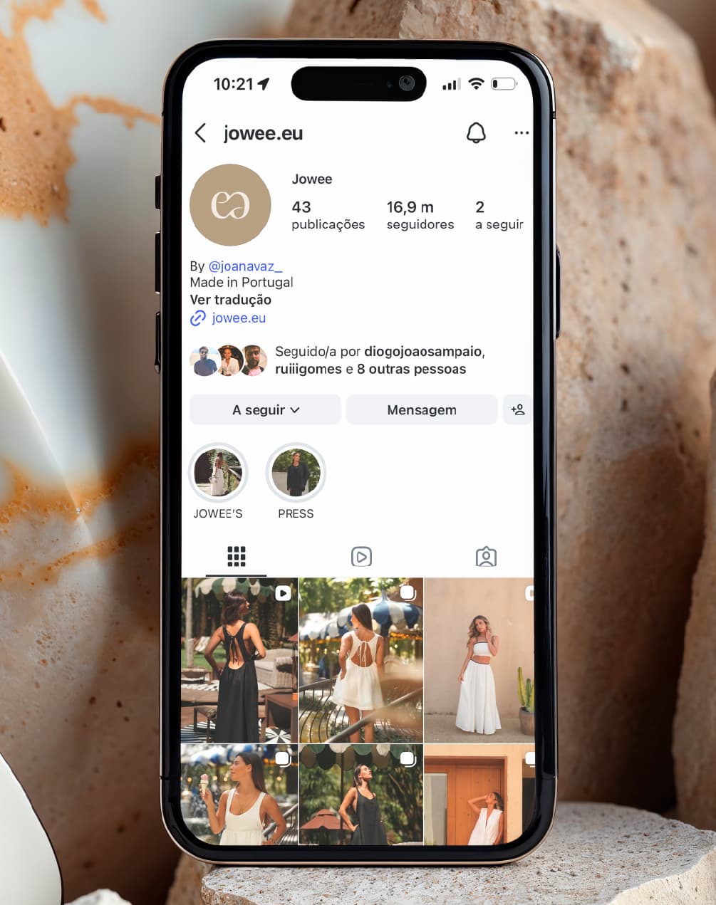 redes socais jowee joana vaz weboost